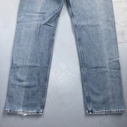 Levis 501 Vintage 90s USA XX Straight Leg Jeans Blue Light Wash 36x32 Act 35x31