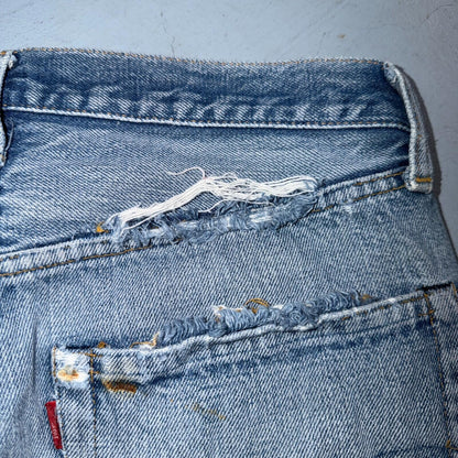 Levis 501 Vintage 80s Redline Selvedge USA XX Jeans Light Wash 33x34 Act 30x30