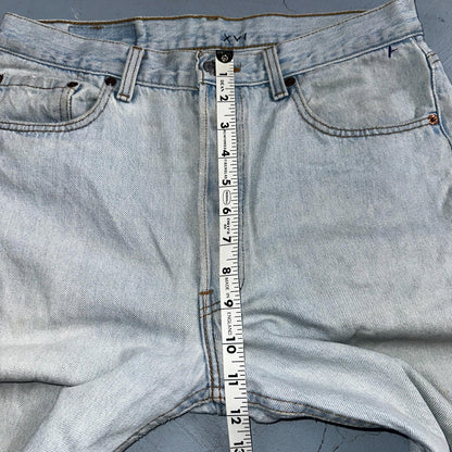 Levis 501 Vintage 90s USA XX Straight Leg Jeans Blue Light Wash 33x30 Act 31x29