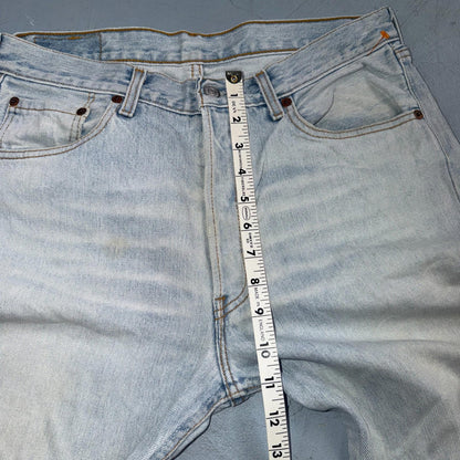 Levis 501 Vintage Y2K 90s XX Straight Leg Jeans Blue Light Wash 33x36 Act 31x32