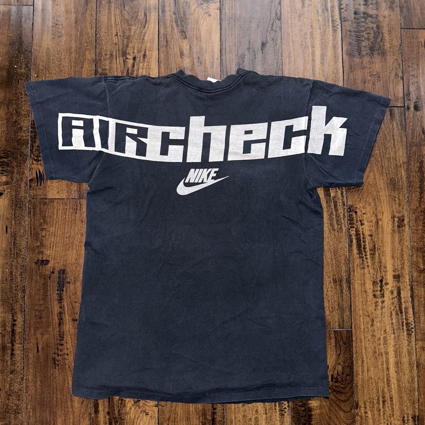 Nike Vintage T Shirt Mens XL AIR CHECK Rap Jordan Music Flight Track Sneakers