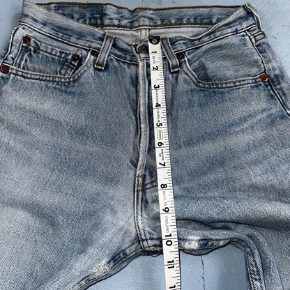 Levis 501 Vintage Y2K Europe Straight Leg Jeans 27x32 90s Light Wash Act 24x30