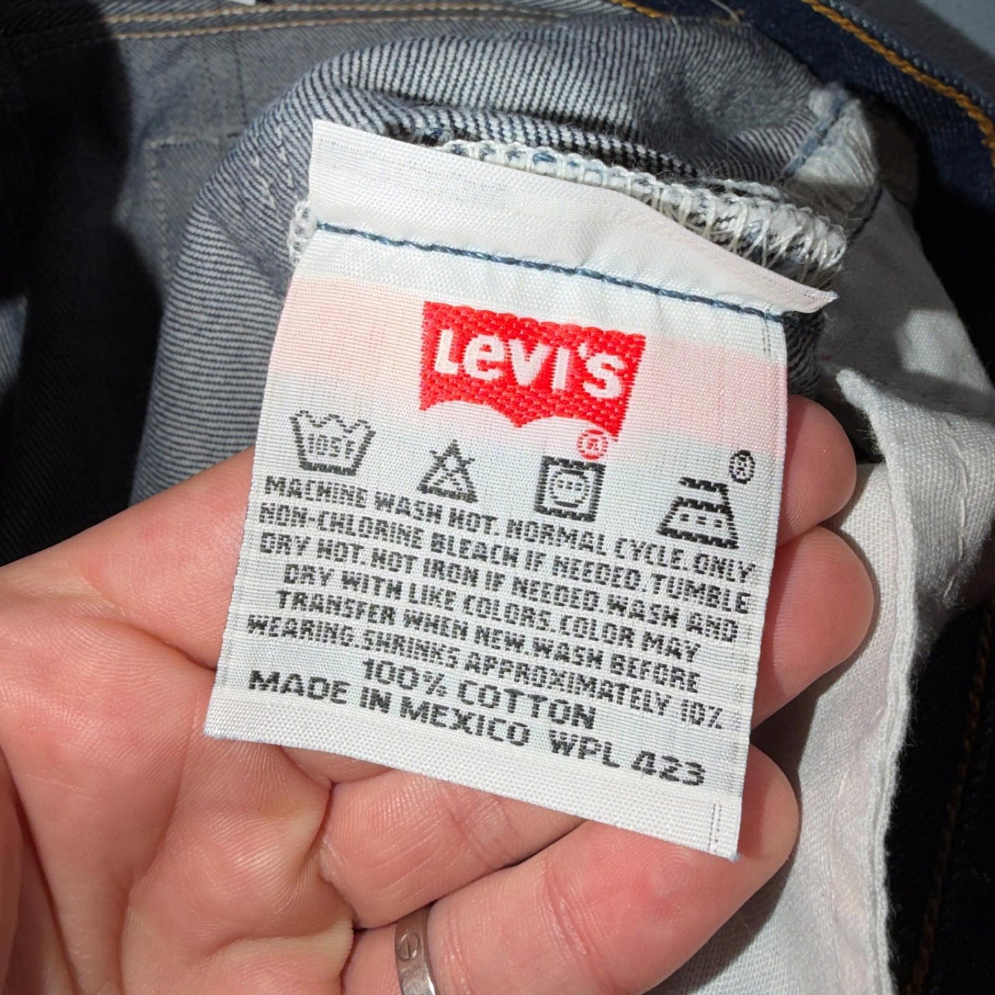 Levis 501 Vintage Y2K 90s XX Straight Leg Jeans Blue Dark Wash 33x30 Act 32x27