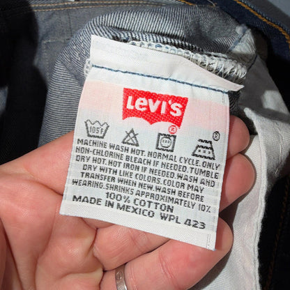 Levis 501 Vintage Y2K 90s XX Straight Leg Jeans Blue Dark Wash 33x30 Act 32x27