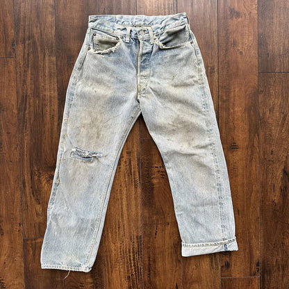 Levis 501 XX Big E True Vintage 50s Redline Hidden Rivets Jeans 1950s 60s 26x26