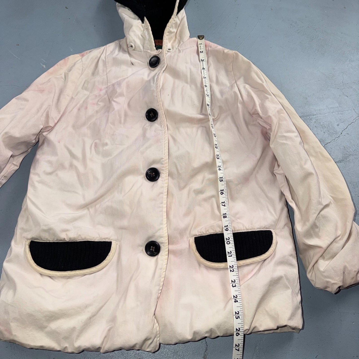 Vintage 50s White Stag Ski Jacket 1950s Rockabilly Stained Rare Puffer Quilt