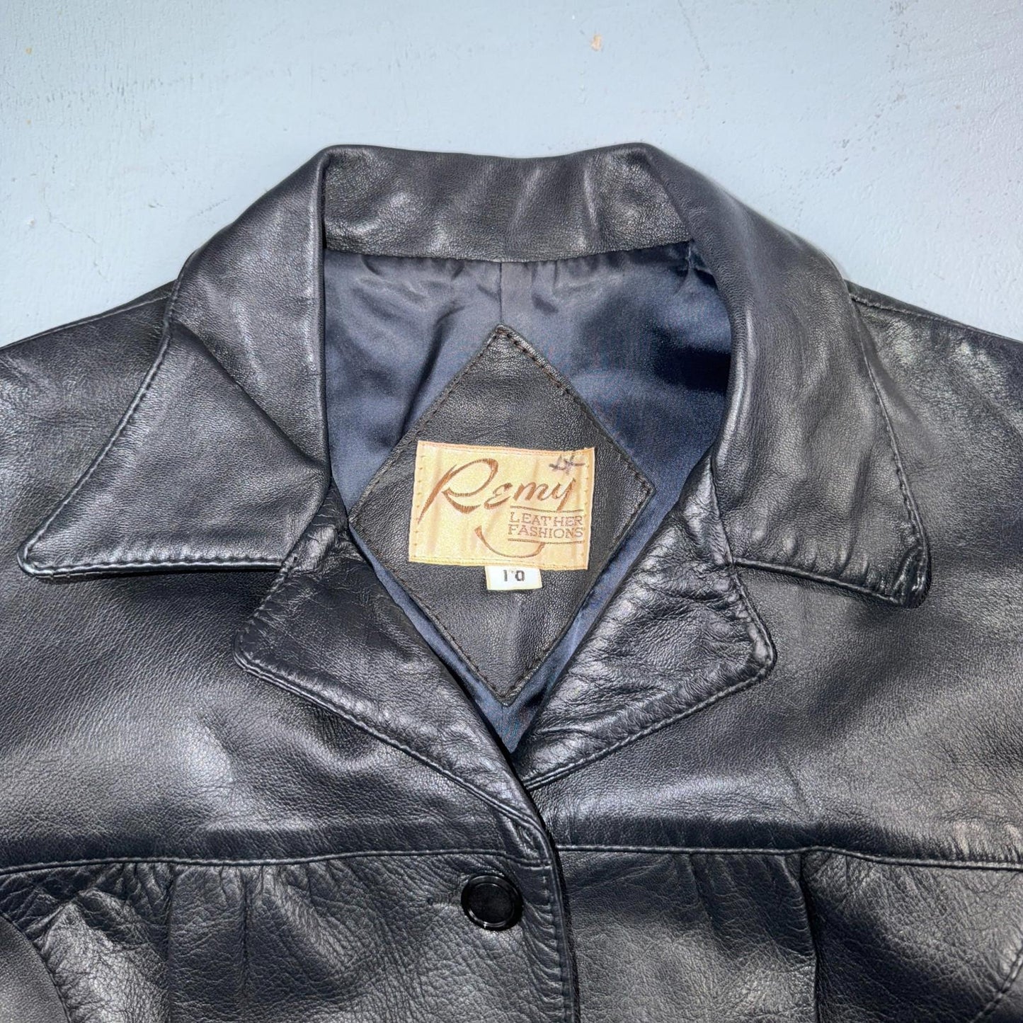 Remy Leather Blazer Jacket Women’s 10 Leather Fashions Black Western Made USA