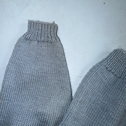 VTG Blue Knitted Isle Sweater Pullover Handmade Knit 60s 70s Grandma core Chic