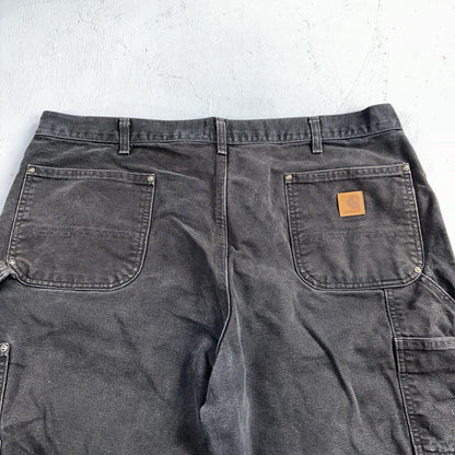 Carhartt VTG Double Knee Carpenter Pants Mexico B01 B136 BLK Black Act 40x32