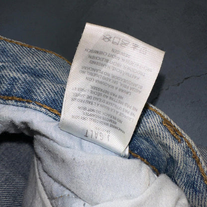 J Galt Jeans Womens Wide Leg Blue Cargo Denim Cotton Light Wash 27x30 Small