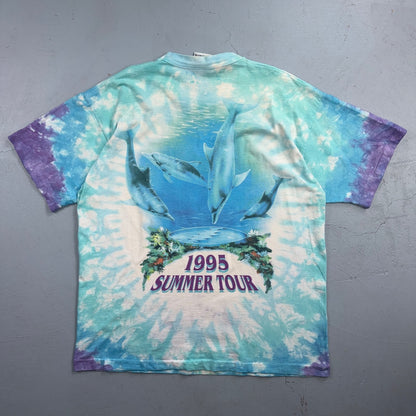 Grateful Dead VTG 1995 Liquid Blue 90s Tour Poseidon Tie Dye T Shirt XL Dolphins