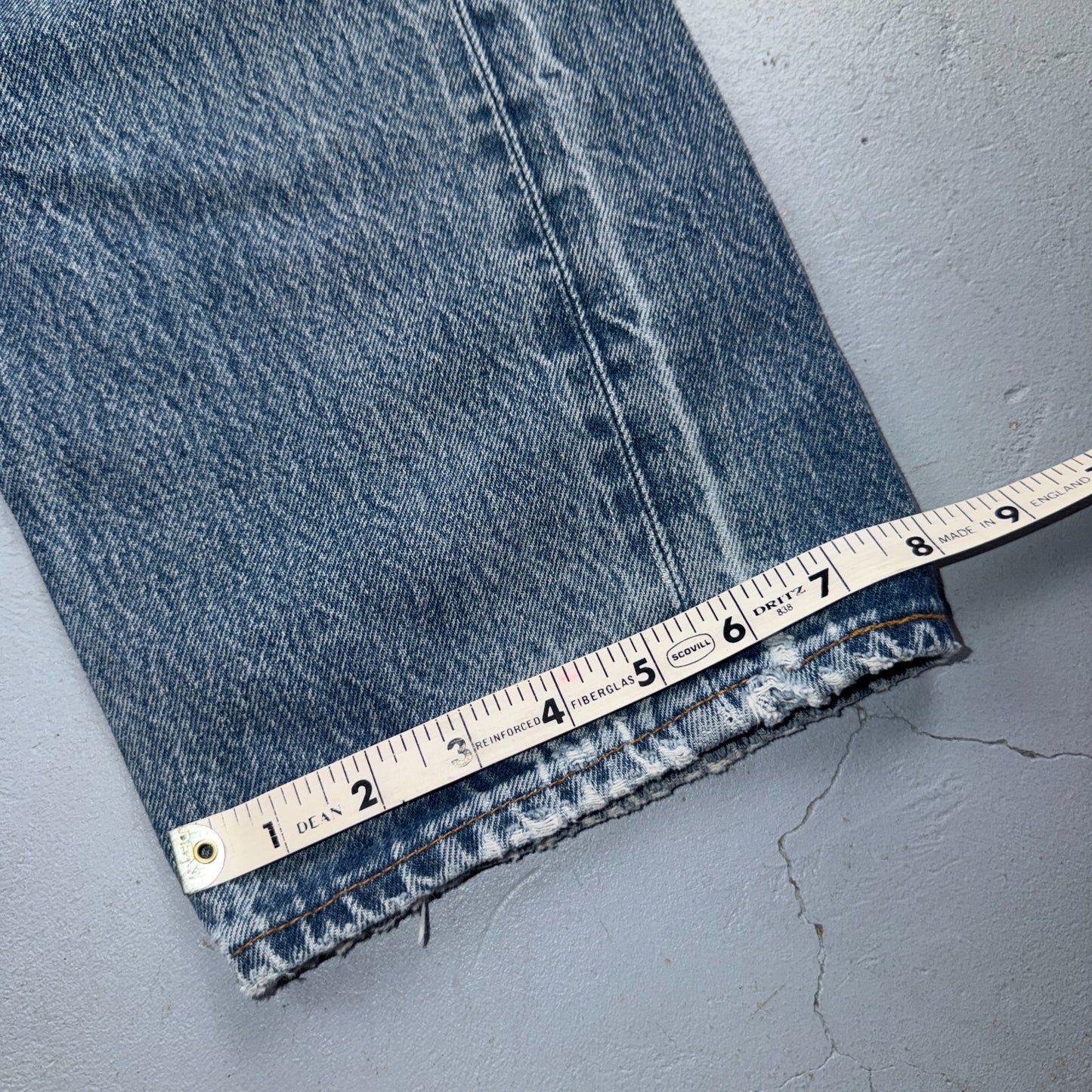 Levis 501 Vintage 90s USA XX Straight Leg Jeans Blue Light Wash 38x34 Act 34x29