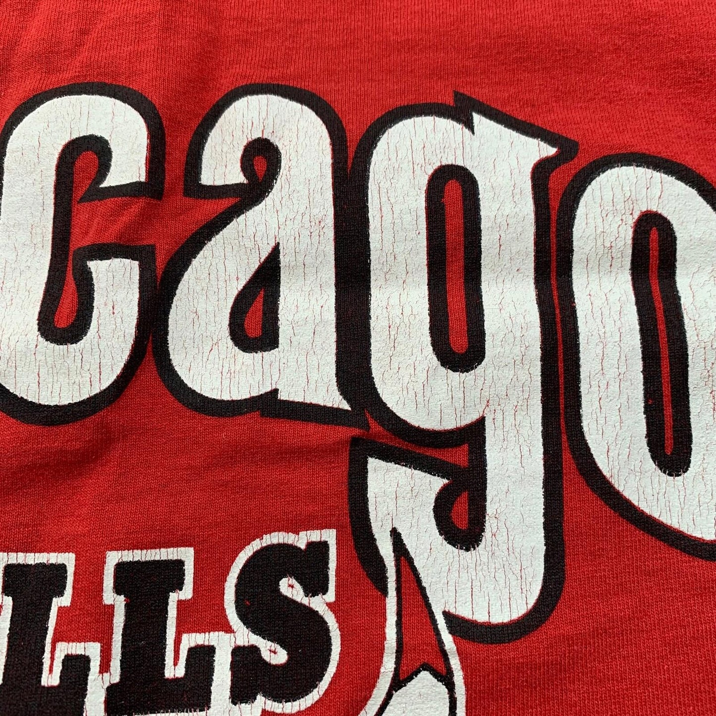 Chicago Bulls 90s Jordan Vintage T Shirt Swingster Classic Logo Medium Red 80s