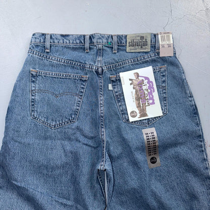 Levis NOS Vintage 90s Silvertab Baggy Loose Denim Jeans USA Blue Mens DS 36x30