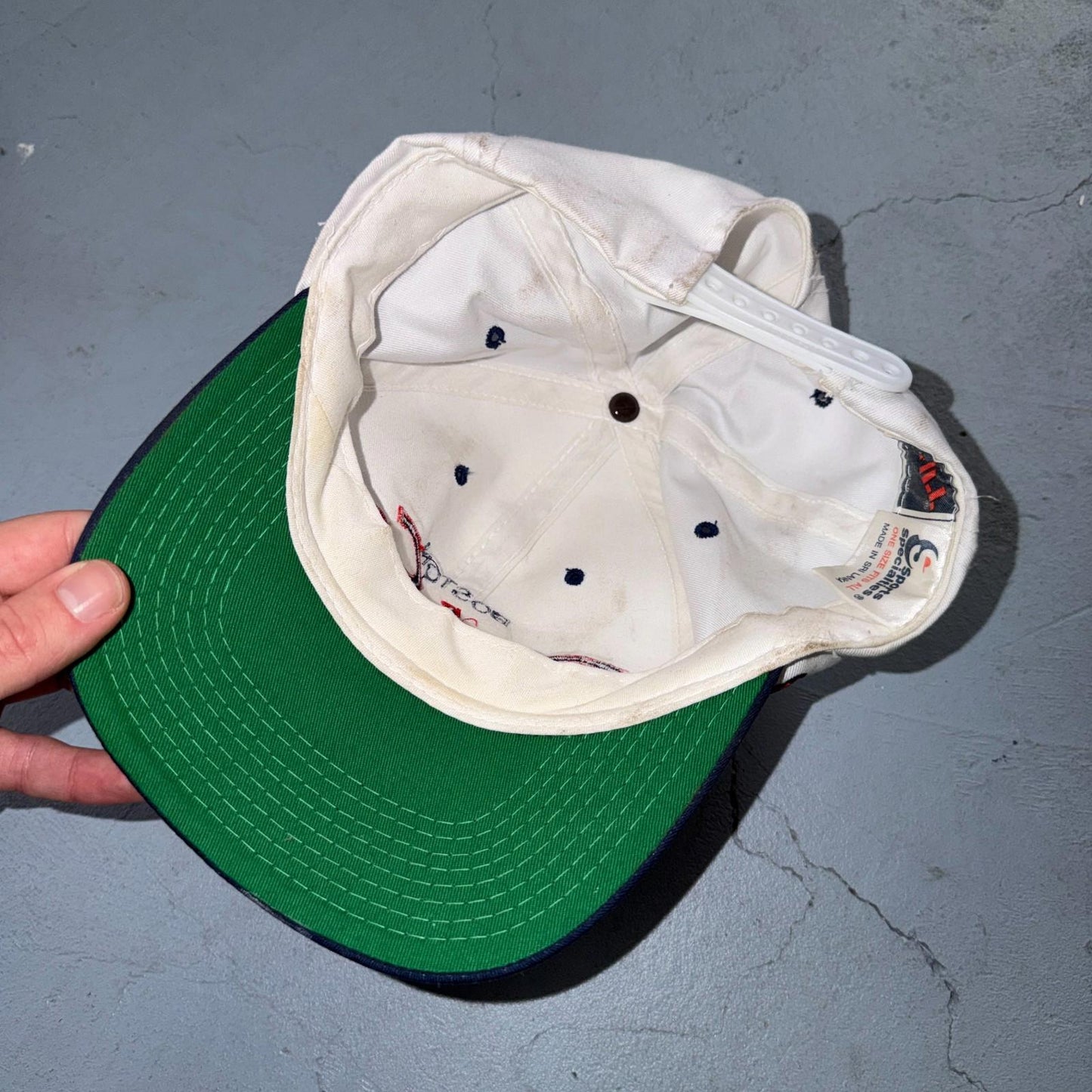 Vintage 90s Boston Red Sox Sports Specialties Script SnapBack Hat Cap MLB Twill