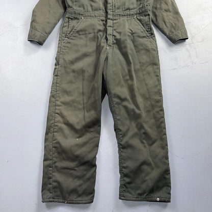 VTG 60s Wrangler Big Ben Work Coveralls Mens M Long Green Jumpsuit Zip Utility