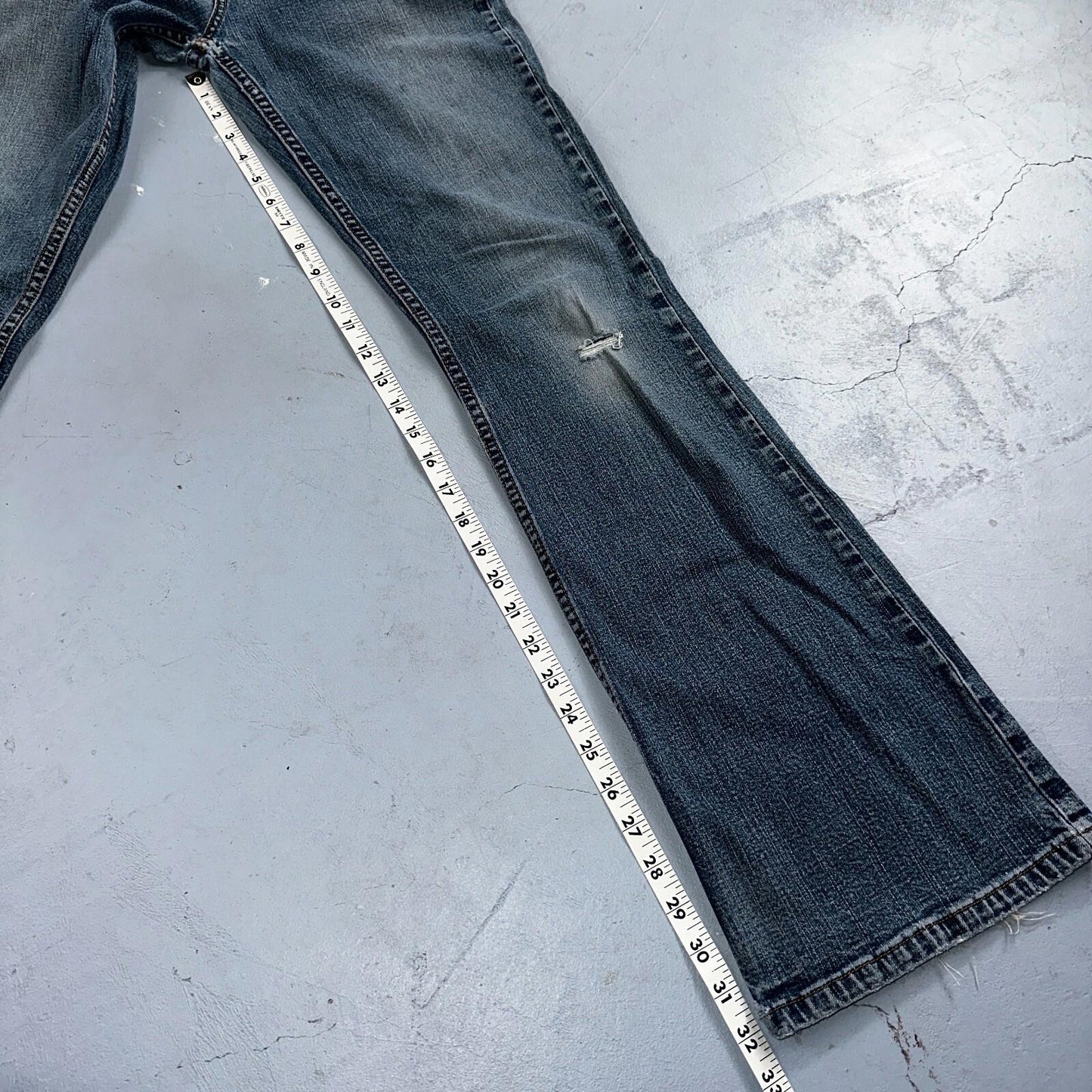 VINTAGE Cruel Girl Jeans Womens 9 Long Regular Low Rise Wide Leg Med Wash Denim