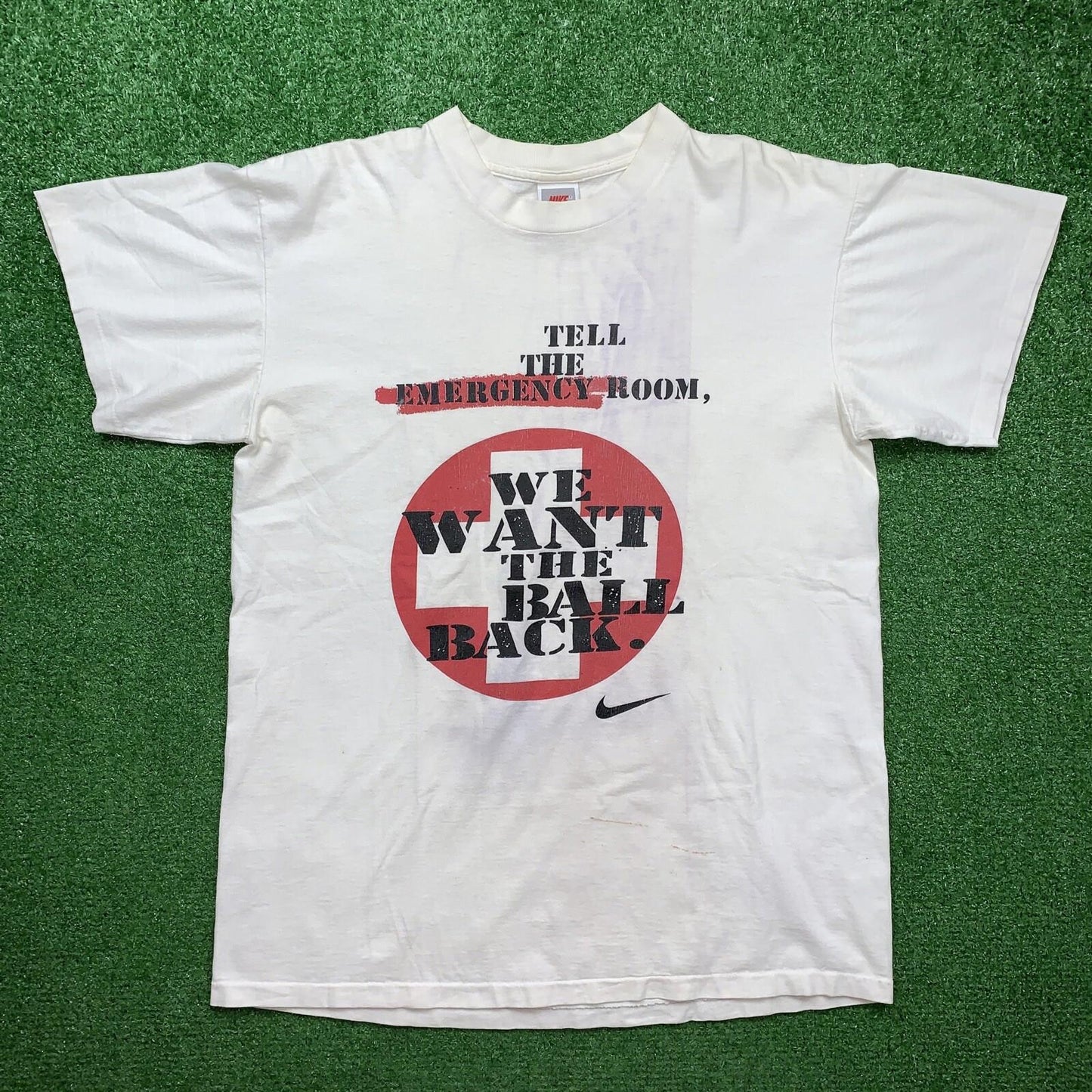Vintage Nike T Shirt USA Rare Basic 90s Emergency Room Ball Back Tennis Gym