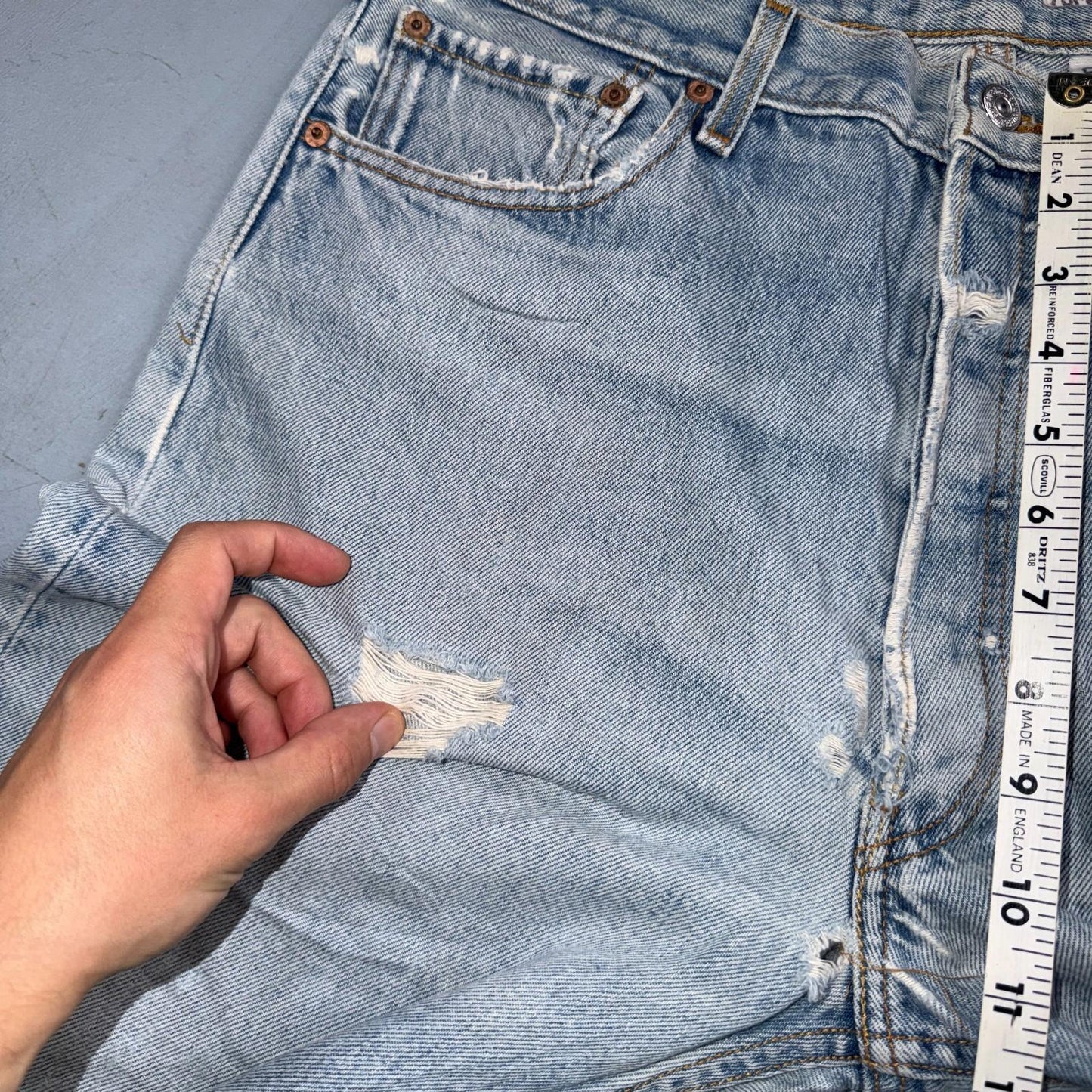 Levis 501 Vintage Y2K XX Straight Leg Jeans Blue Light Wash 36x30 Act 33x27