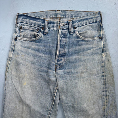 Levis 501 Vintage 80s Redline Selvedge USA XX Jeans Light Wash Act 28x27