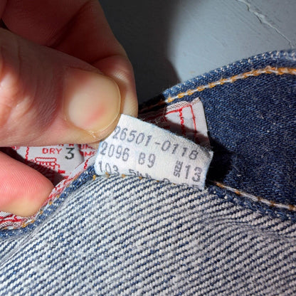 Levis 501 Vintage 80s USA XX Straight Leg Jeans High Rise Sz 13 Womens Act 28x32