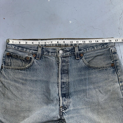 Levis 501 Vintage 90s Mexico Straight Leg Jeans 34x32 Y2K Light Wash Act 33x27