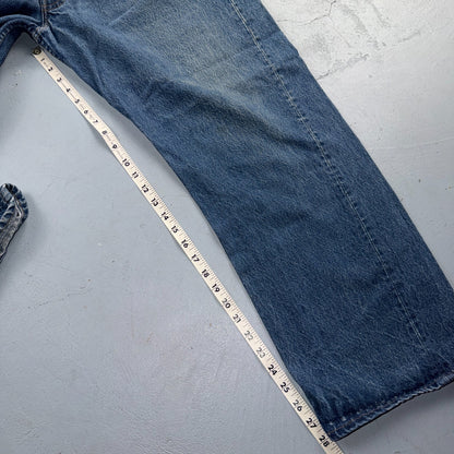 Levis 501 Vintage 80s USA XX Straight Leg Jeans Blue Med Wash 44x32 Act 39x28