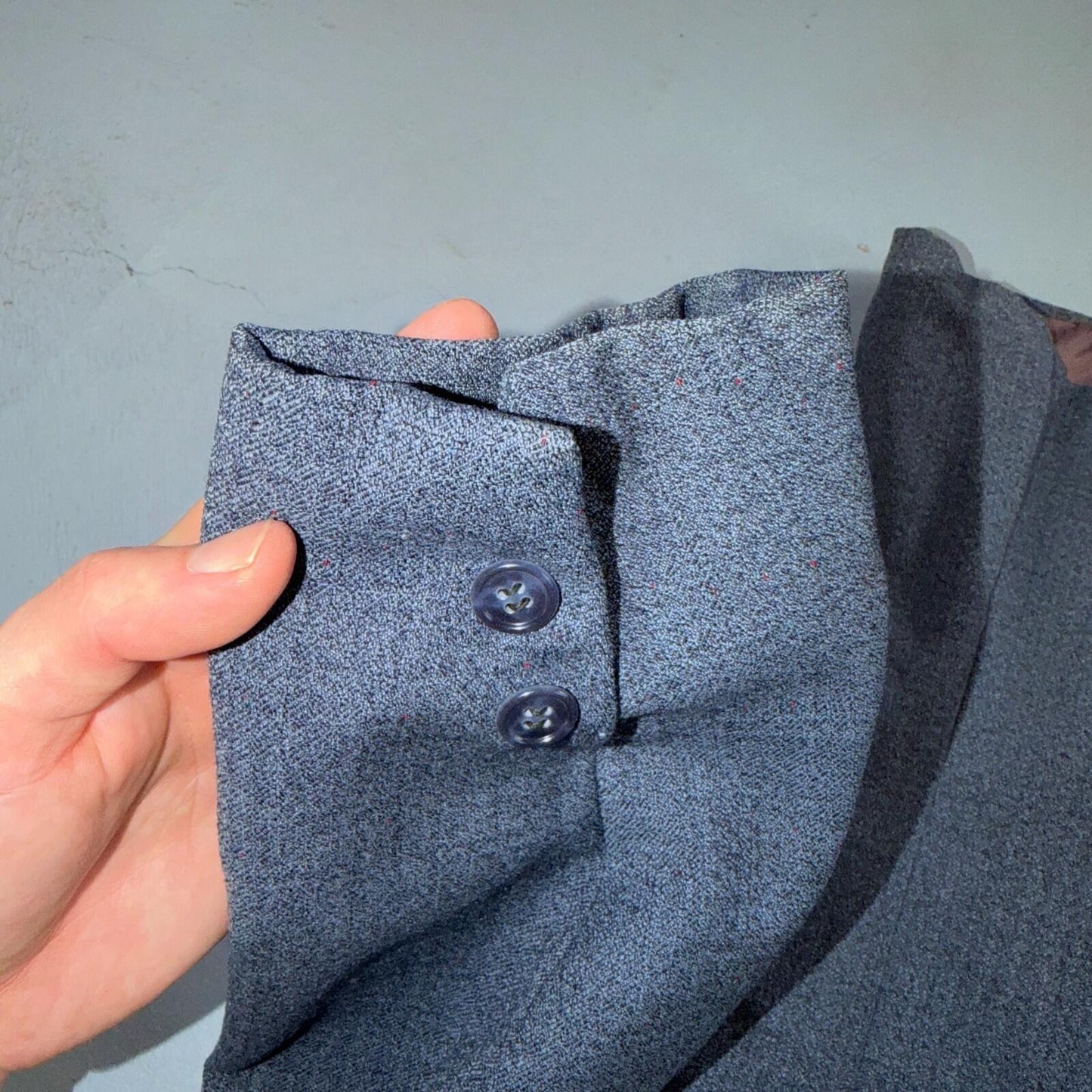 1950s 1960s VTG Mens 2 PC Suit 40 Jacket Coat Pants Blue Union Wool Rockabilly