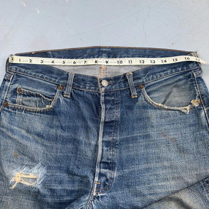 Levis 501 Big E Vintage 60s Redline Selvedge USA XX 1960s Jeans 66 Act 34x27