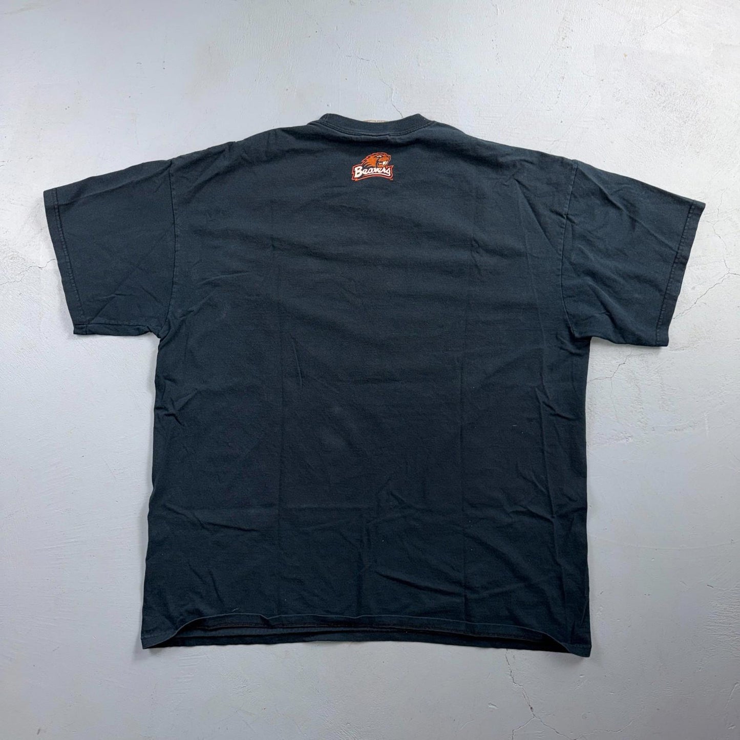 Nike Beavers Vintage T Shirt Black Center Swoosh Black 2XL Oregon College