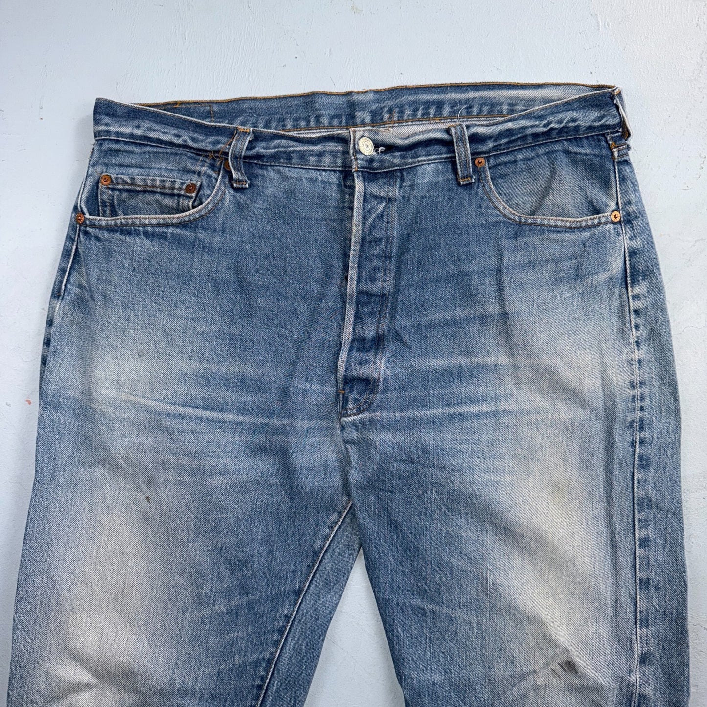 Levis 501 Vintage 80s Redline Selvedge USA XX Jeans Light Wash 40x34 Act 38x30