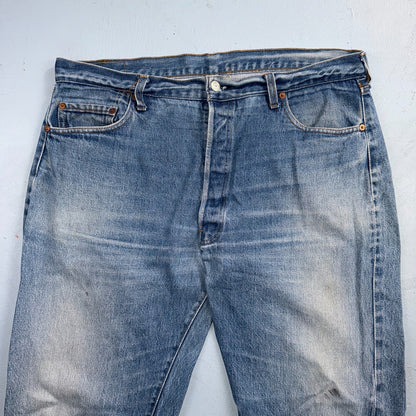 Levis 501 Vintage 80s Redline Selvedge USA XX Jeans Light Wash 40x34 Act 38x30