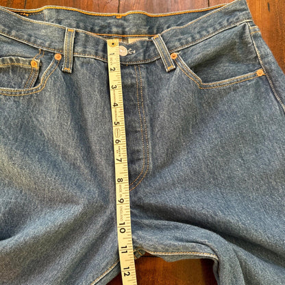 VTG Levis 501 XX Button Fly 90s Y2K Jeans Denim Straight Capri 35x30 Act 32x25
