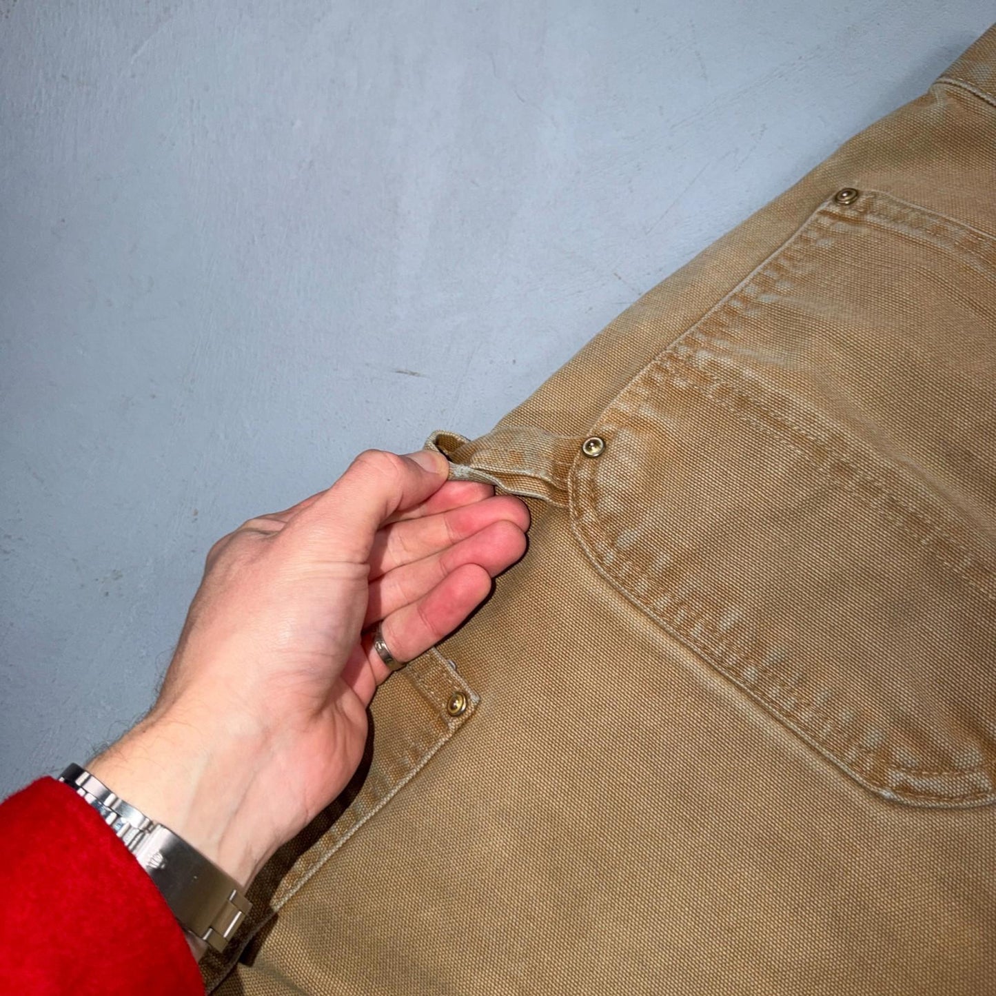 Carhartt VTG Double Knee Carpenter Pants B01 USA BRN Brown 32x34 Thrashed 30x33