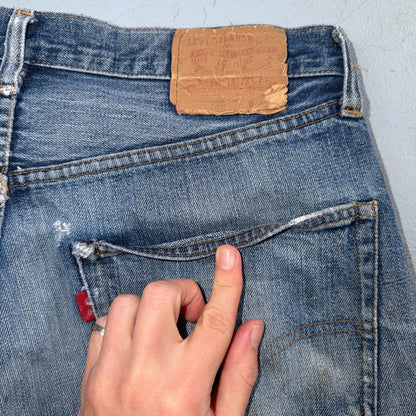 Levis 501 Vintage 70s SS Redline Selvedge USA XX Jeans Light Wash Shorts 31x5