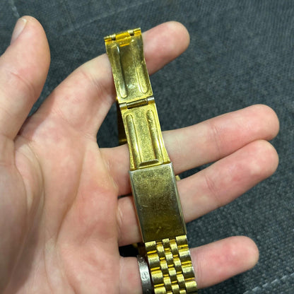 Vintage Netec Womens Gold Tone Watch Needs Battery Japan Movement Quartz