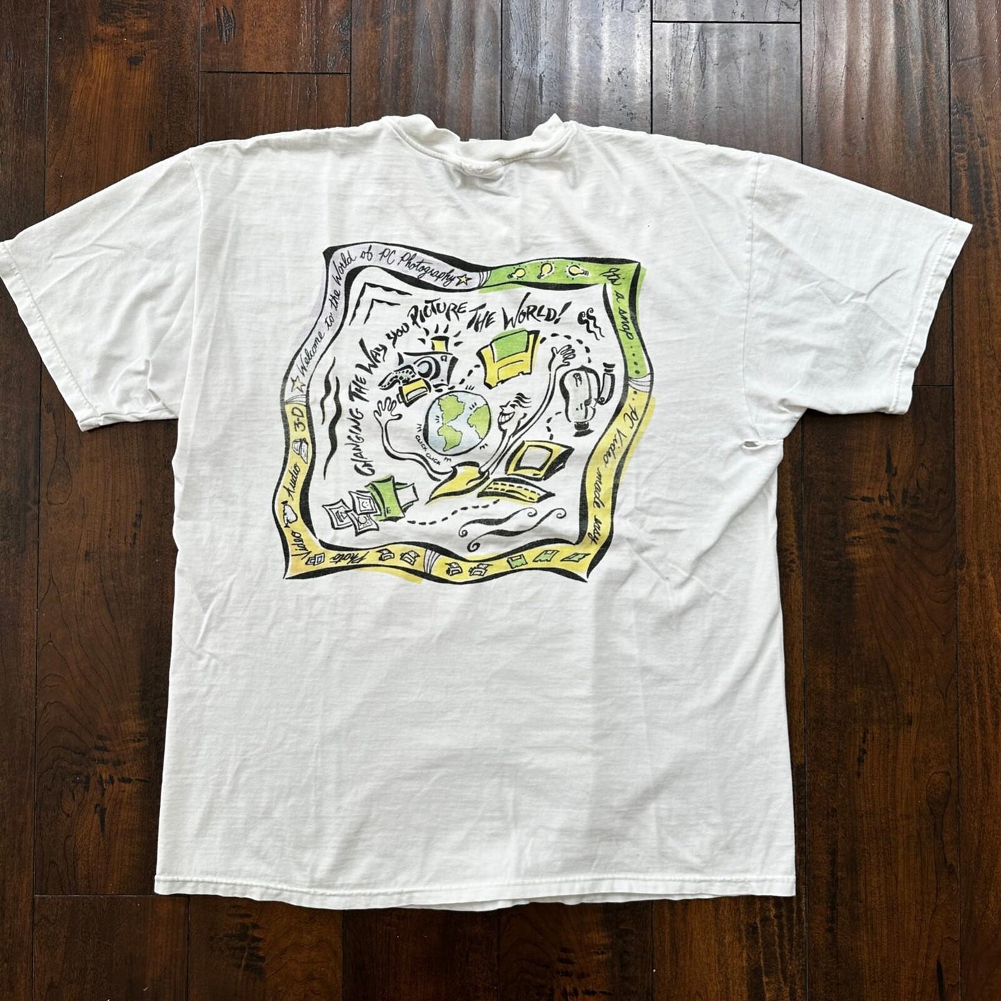 Computer PC Windows MGI Software Tech Vintage T Shirt 90s Y2K Paint Art Hanes
