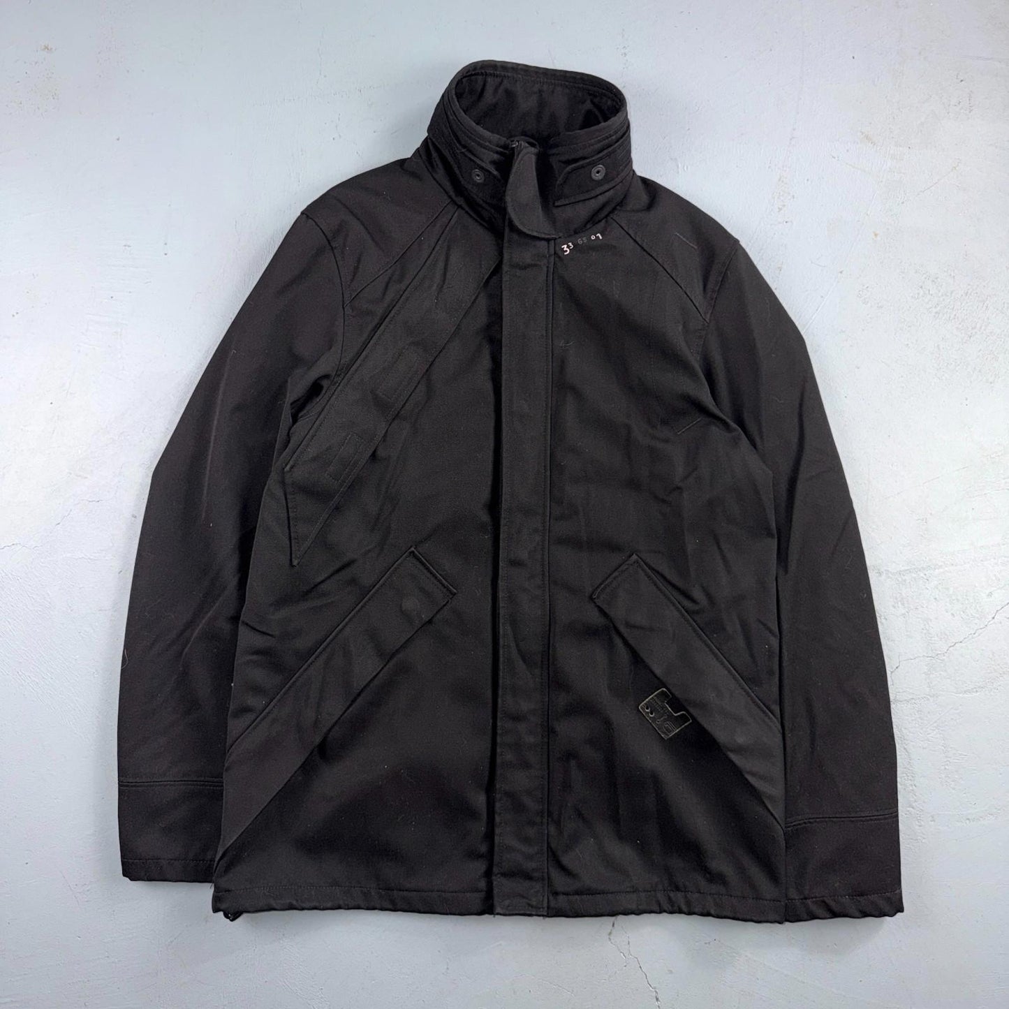 Men's G-Star MFD Short Parka Jacket Large Distressed Military Style Y2K No Hood
