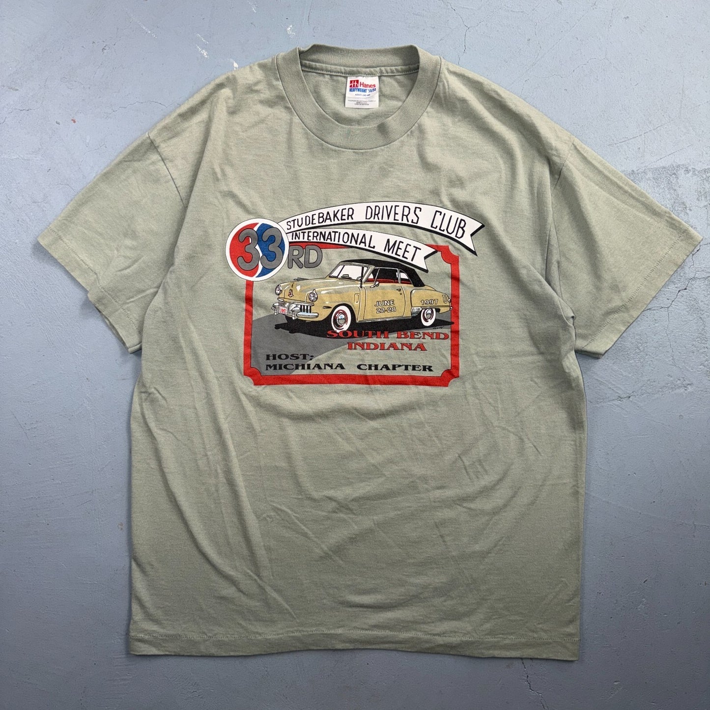 VTG 1997 Studebaker Drivers Club International Meet T Shirt Car Single Stitch