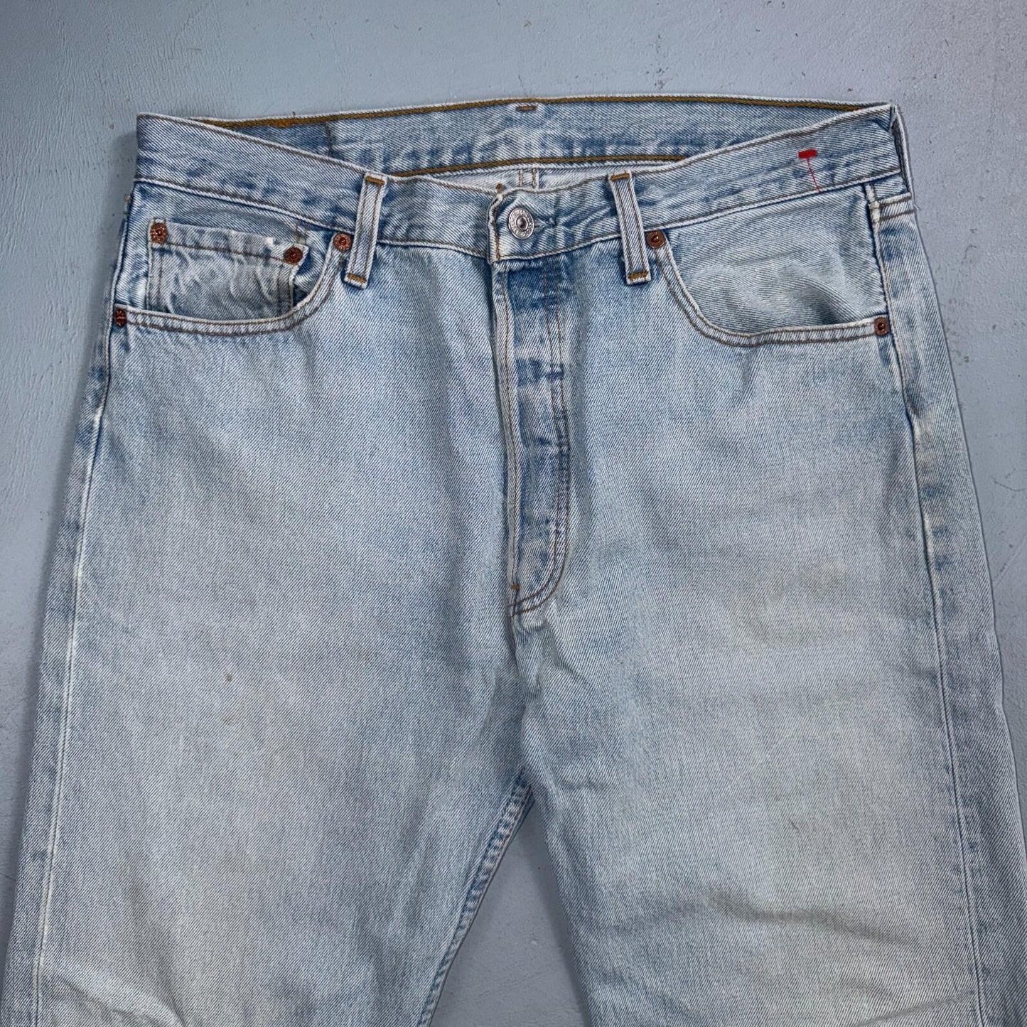 Levis 501 Vintage Y2K 90s XX Straight Leg Jeans Blue Light Wash 34x32 Act 33x31