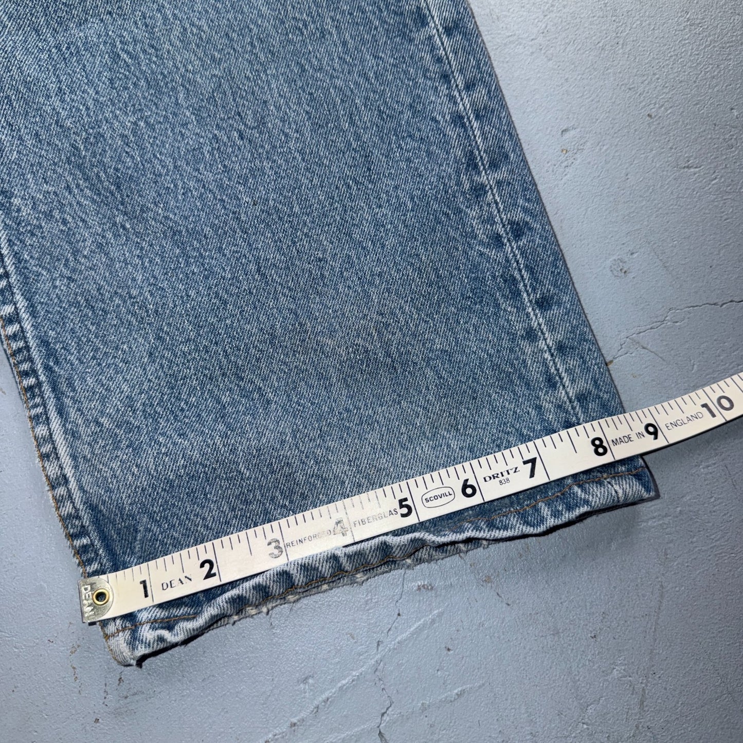 Levis 501 Vintage 80s USA XX Straight Leg Jeans Blue Light Wash 38x36 Act 35x31