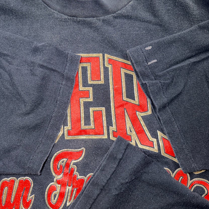 Vintage 90s San Francisco 49ers NFL Anniversary T Shirt Made in USA Sz XL Sports