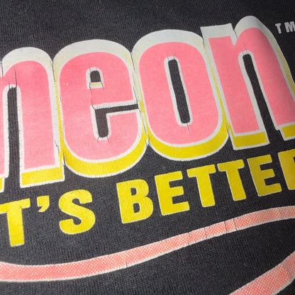 VTG Californeon Advertising Graphic T Shirt Neon Sign California Black Large USA