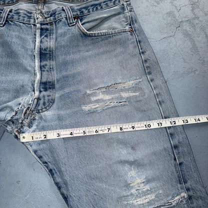 Levis 501 Vintage 80s Redline Selvedge USA XX Jeans Light Wash 36X30 Act 33X28