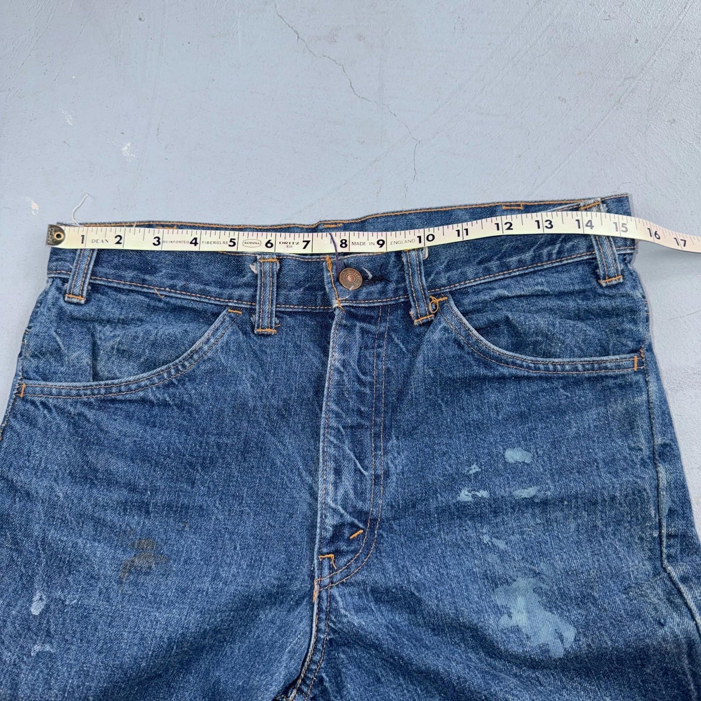 Levis Big E Vintage 60s Orange Tab 646 Bell Bottoms Denim Jeans Bootcut 31x29