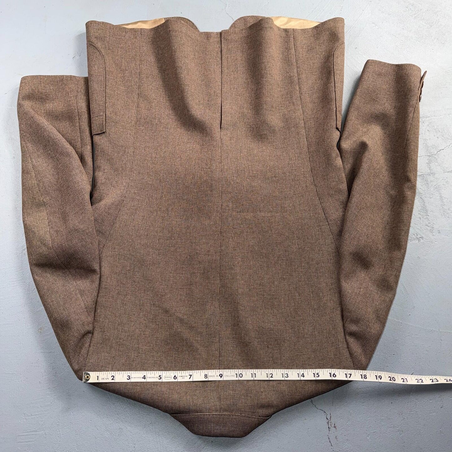 VTG Mens 3 PC Suit 40 Jacket Coat Pants Vest Plaid Rockabilly 70s 1970s Brown
