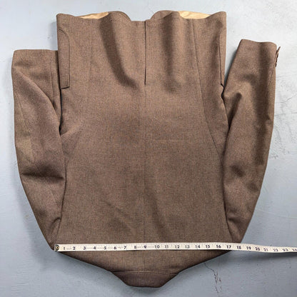 VTG Mens 3 PC Suit 40 Jacket Coat Pants Vest Plaid Rockabilly 70s 1970s Brown