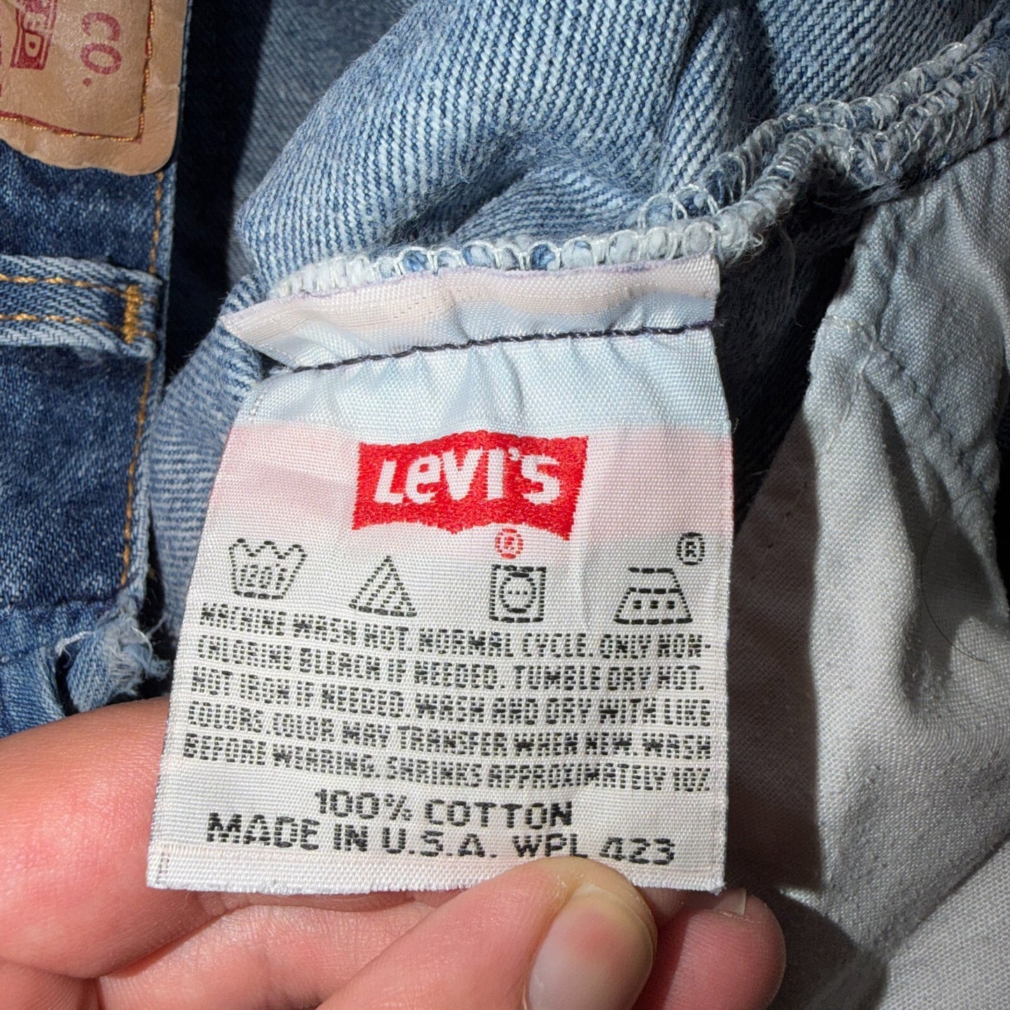 Levis 501 Vintage 90s USA XX Straight Leg Jeans Blue Altered 31x34 Act 30x29