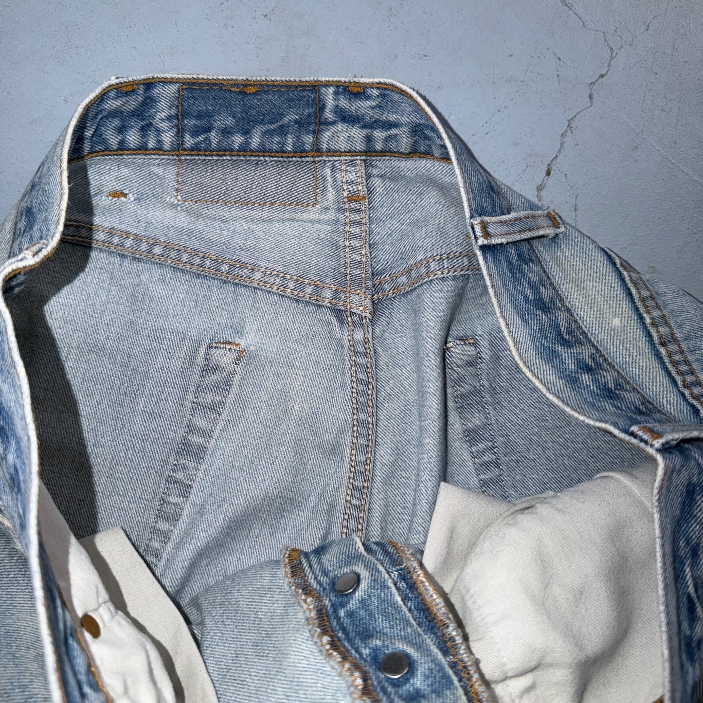 Levis 501 Vintage 90s USA XX Straight Leg Jeans Blue Thrashed 40x32 Act 37x28