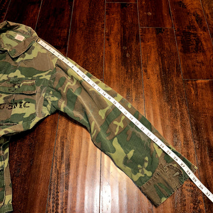 USMC 1968 Military Camouflage Wind Resistant Poplin Coat Camo Jacket Alpha 60s